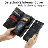 Samsung Galaxy S25 + 5G CaseMe 008 2-In-1 Wallet with Detachable Cover 8 Card Slots + Zip Pocket (Copy) - CaseMe