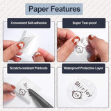 40x40mm Pre-Cut Non-Dry Reusable Direct Thermal Round Label Roll Clear 180 Labels per Roll - Gaming Noco