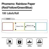 50x80mm Pre-Cut Direct Bordered Thermal Label Roll Multi-colour 100 Labels per Roll - Gaming Noco