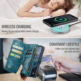 Apple iPhone 16e CaseMe 008 2-In-1 Wallet with Detachable Cover 8 Card Slots + Zip Pocket - CaseMe