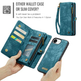 Apple iPhone 16e CaseMe 008 2-In-1 Wallet with Detachable Cover 8 Card Slots + Zip Pocket - CaseMe
