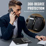 Apple iPhone 16e CaseMe C49 Wallet Flip Cover RFID Protection Card Holder Noco