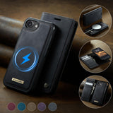 Apple iPhone 16e CaseMe C49 Wallet Flip Cover RFID Protection Card Holder Noco