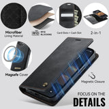 Apple iPhone 16e CaseMe C49 Wallet Flip Cover RFID Protection Card Holder Noco