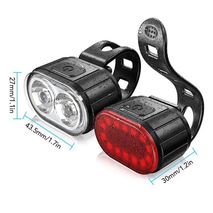 Rechargeable LED Mini Bike Light Set Front and Rear MultiMode Noco.co
