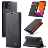 Apple iPhone 11 Pro Max CaseMe 013 Flip Wallet Card Slots - Black - Cover CaseMe