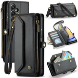 Samsung Galaxy A16 CaseMe C36 Wallet Multi-Card Slots Cash Pocket Zipped Wallet - Black - CaseMe