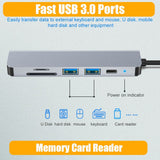 AD033 6-in-1 USB Type-C Hub Dock USB 3.0 Type-C Charge HDMI Card Reader - Noco