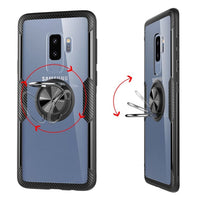 Samsung Galaxy S9+ Acrylic Clear Rear Cover with Ring Grip Stand - Cover Noco
