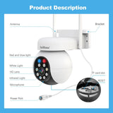 SriHome SH052 5MP Wi-Fi Security Camera with Spotlights IR Nightvision 2-Way Audio