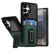 Samsung Galaxy S25 Ultra HardCase Card Holder With Kickstand - Green - Noco