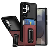 Samsung Galaxy S25 Ultra HardCase Card Holder With Kickstand - Red - Noco