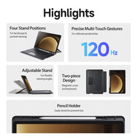Samsung Galaxy Tab S9 + / Tab S9 FE + Dux Ducis Detachable Bluetooth Keyboard Cover - Noco
