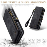 Samsung Galaxy A16 CaseMe 008 2-In-1 Wallet with Detachable Cover 8 Card Slots + Zip Pocket - CaseMe