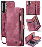 Samsung Galaxy A36 5G CaseMe 008 2-In-1 Wallet with Detachable Cover 8 Card Slots + Zip Pocket - Red - CaseMe