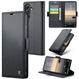 Samsung Galaxy S23 FE CaseMe 023 Wallet Flip Cover RFID Protection Card Holder - Black - Cover Noco