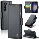 Samsung Galaxy S24 CaseMe 023 Wallet Flip Cover RFID Protection Card Holder - Black - Cover Noco