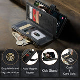 Samsung Galaxy S23 FE CaseMe C30 Multifunction Wallet Zip Pocket 7 Card Slots - Cover CaseMe