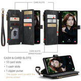 Samsung Galaxy S23 FE CaseMe C30 Multifunction Wallet Zip Pocket 7 Card Slots - Cover CaseMe