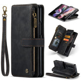 Samsung Galaxy Z Fold 3 5G CaseMe C30 Multifunction Wallet Zip Pocket Multiple Card Slots - Black - CaseMe