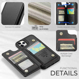 Apple iPhone 11 Pro Max CaseMe C22 PU Leather Card Wallet Cover - CaseMe