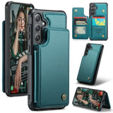 Samsung Galaxy S24 / S25 CaseMe C22 Rear Wallet Cover with Card Slots - Blue - CaseMe
