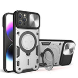 Apple iPhone 13 Hybrid Camera Shield Rugged Ring Protective Cover - Silver - Noco