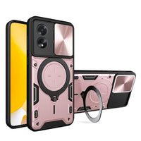 Oppo A38 / A18 Camshield Cover with Metal Ring/Stand - Pink Noco