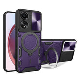 Oppo A78 4G Camshield Cover with Metal Ring/Stand Purple Noco