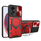 Oppo A78 4G Camshield Cover with Metal Ring/Stand Red Noco