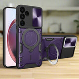 Samsung Galaxy S25 + Camera Shield Cover with Metal Ring/Stand - Purple - Noco