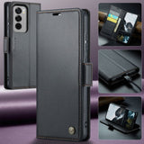 Oppo Reno12 Pro 5G CaseMe 023 Wallet Flip Cover RFID Protection Card Holder - Black - Noco