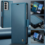 Oppo Reno12 Pro 5G CaseMe 023 Wallet Flip Cover RFID Protection Card Holder - Blue - Noco