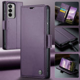 Oppo Reno12 Pro 5G CaseMe 023 Wallet Flip Cover RFID Protection Card Holder - Purple - Noco