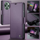 Oppo Reno12 F 5G CaseMe 023 Wallet Flip Cover RFID Protection Card Holder - Purple - Noco