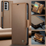 Oppo Reno12 Pro 5G CaseMe 023 Wallet Flip Cover RFID Protection Card Holder - Brown - Noco