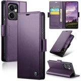 Oppo Reno13 CaseMe 023 Wallet Flip Cover RFID Protection Card Holder - Purple - Noco