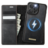 Apple iPhone 16 Pro Max CaseMe C49 Wallet Flip Cover RFID Protection Card Holder Black Noco