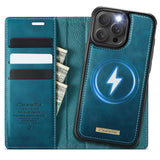 Apple iPhone 16 Pro Max CaseMe C49 Wallet Flip Cover RFID Protection Card Holder Blue Noco