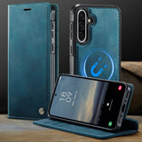 Samsung Galaxy A56 5G CaseMe C49 Wallet Flip Cover RFID Protection Card Holder Blue Noco