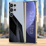 Samsung Galaxy S25 Ultra 5G GKK Electroplated Reflective TPU Cover - Black - GKK