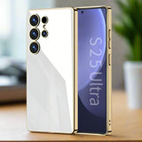 Samsung Galaxy S25 Ultra 5G GKK Electroplated Reflective TPU Cover - White - GKK