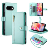 Samsung Galaxy A36 5G 8 Card Flip Front Wallet Cover Zip Pocket - Mint Green - Noco