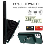 Apple iPhone 12 Rear Cover with 8 Card Wallet and Ring/Stand - Noco