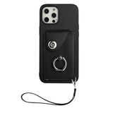 Apple iPhone 12 Pro Max Rear Cover with 8 Card Wallet and Ring/Stand - Black - Noco