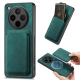 Oppo Find X8 Pro Smooth Leather Magsafe Cover with Removable Card Wallet - Green - Noco