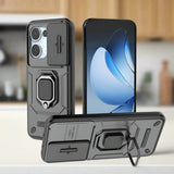 Oppo Reno13 5G Sliding Camera Cover with Metal Ring/Stand - Black - Noco