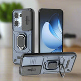 Oppo Reno13 5G Sliding Camera Cover with Metal Ring/Stand - Blue - Noco