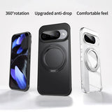 Google Pixel 10 / 10 Pro 360° Magnetic Ring Transparent Case – Wireless Charging Compatible - Frosted Black - Noco