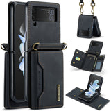 Samsung Galaxy Z Flip 4 5G DG Series Card Wallet Leather Phone Case - Black - Noco